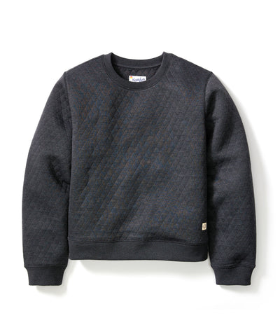 Women's Corbet Quilted Crewneck in Charcoal