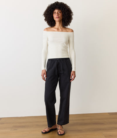 Drawstring Denim Pant