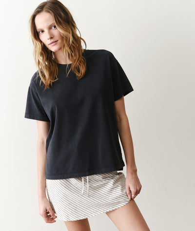 Luxe Sueded Oversized Crew Tee