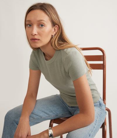 Lexi Rib Sun-In Crew Tee