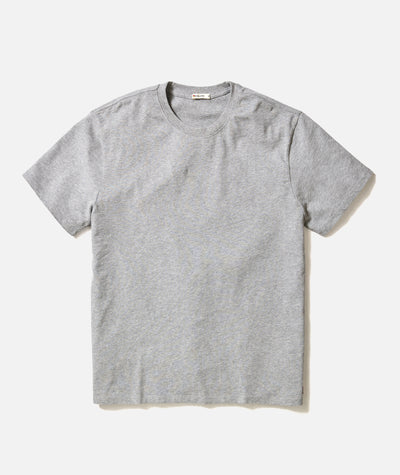 Men's Luxe Jersey Relaxed Tee in Heather Grey
