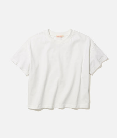 Women's Luxe Jersey Crew Tee in Bright White