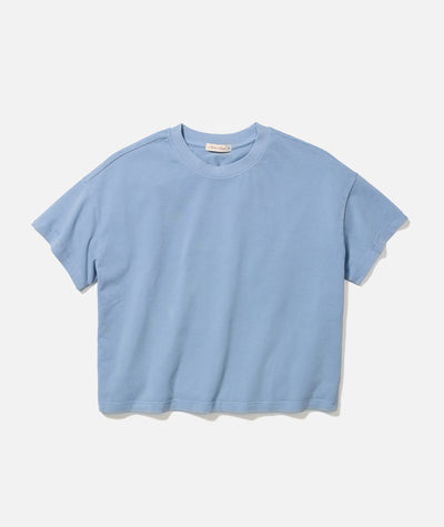 Women's Luxe Jersey Crew Tee in Coastal Blue