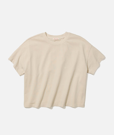 Women's Luxe Jersey Crew Tee in Whitecap