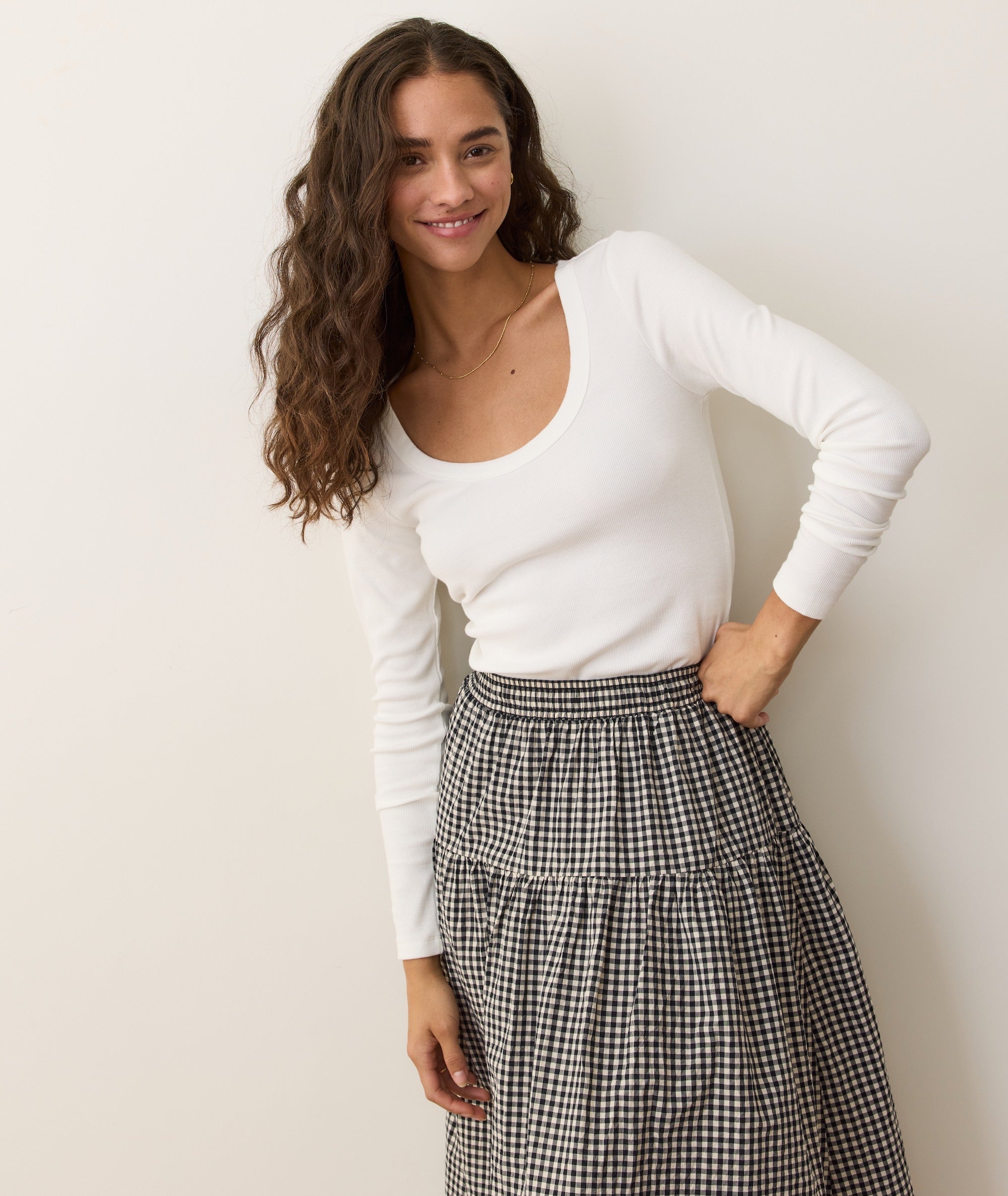 Lexi Rib Sun-In Longsleeve Scoop Tee