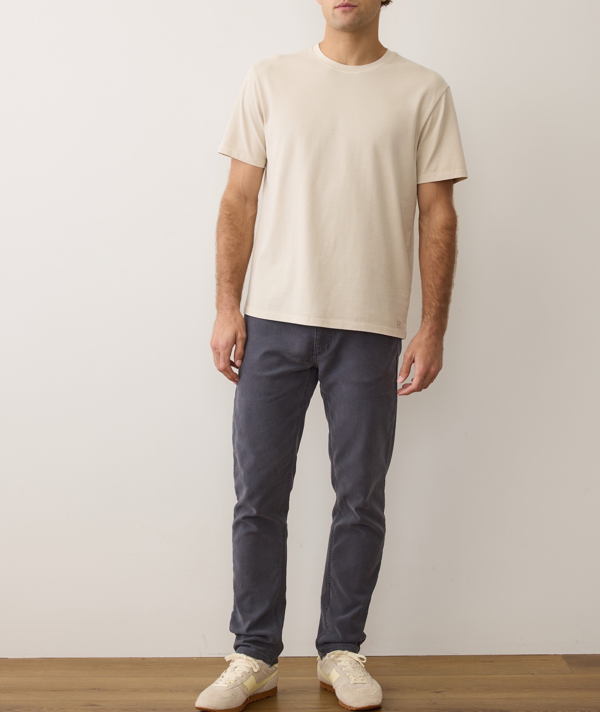Men's Luxe Jersey Relaxed Tee in Whitecap
