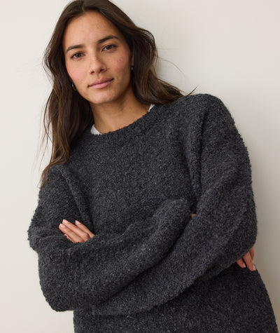 Elena Bouclé Oversized Sweater