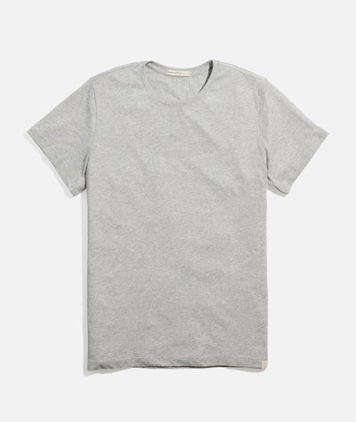 Men's Re-Spun Signature Crew in Light Heather Grey