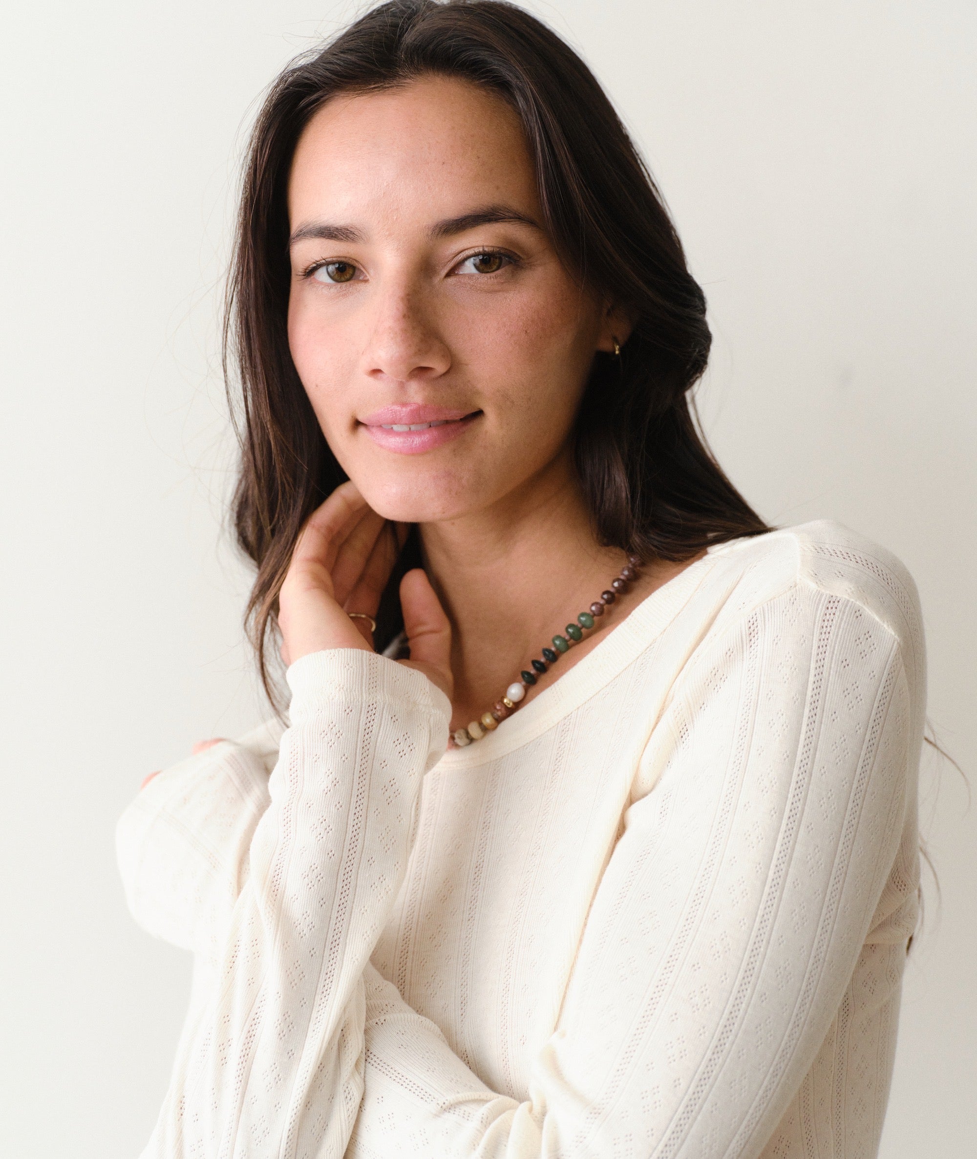 Lexi Pointelle Longsleeve Crew Tee