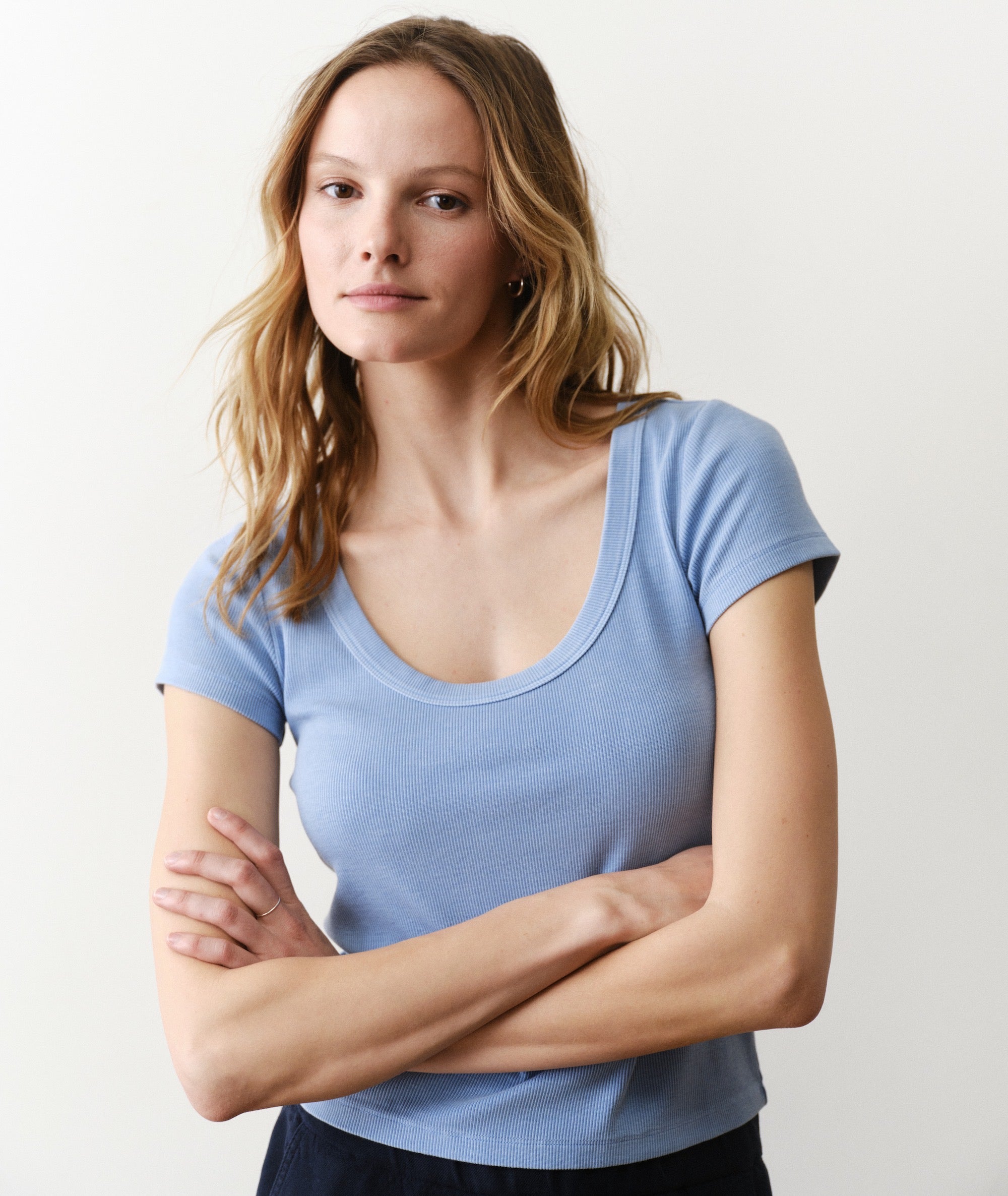 Lexi Rib Sun-In Scoop Tee