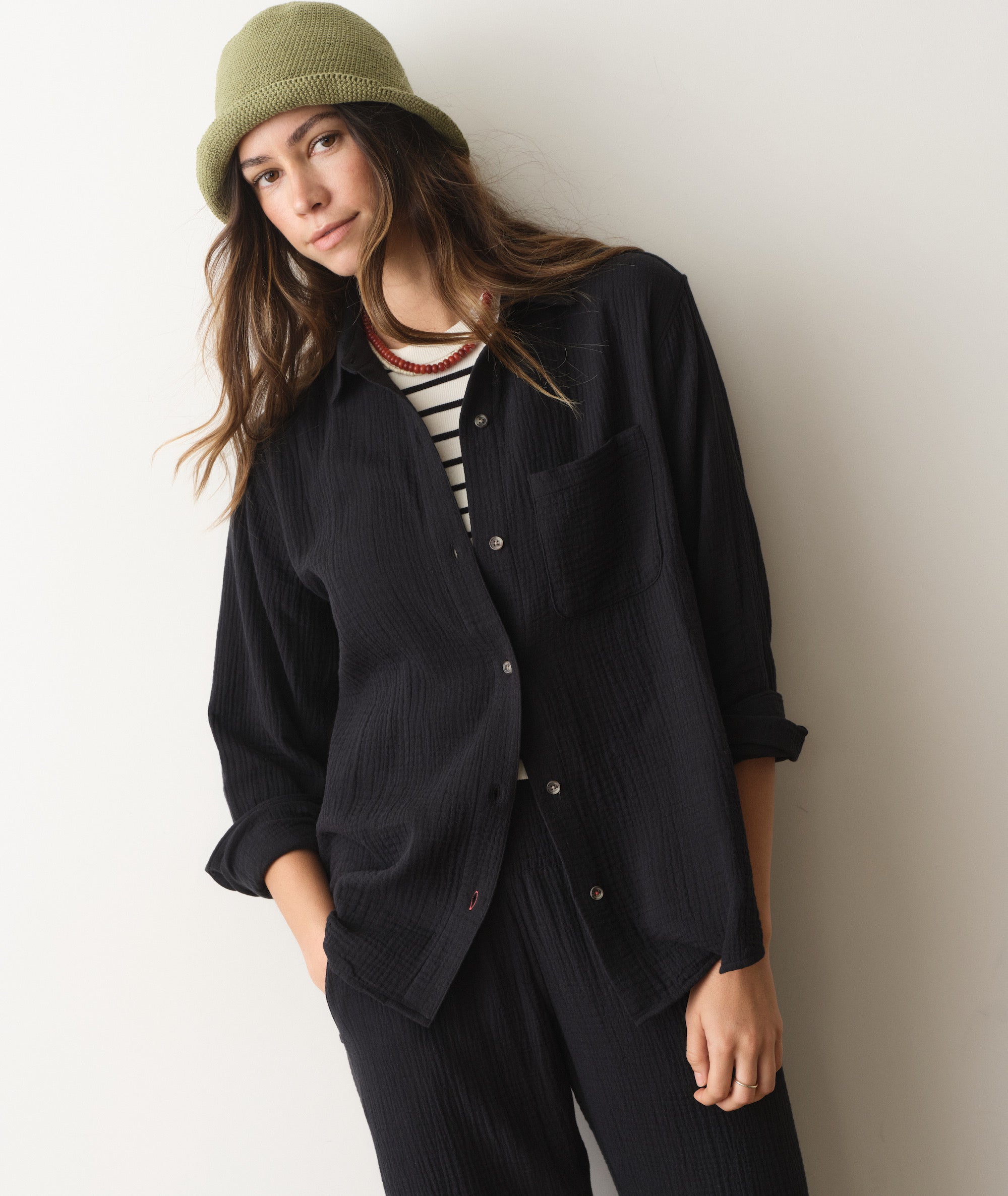 Jane Relaxed Double Cloth Shirt