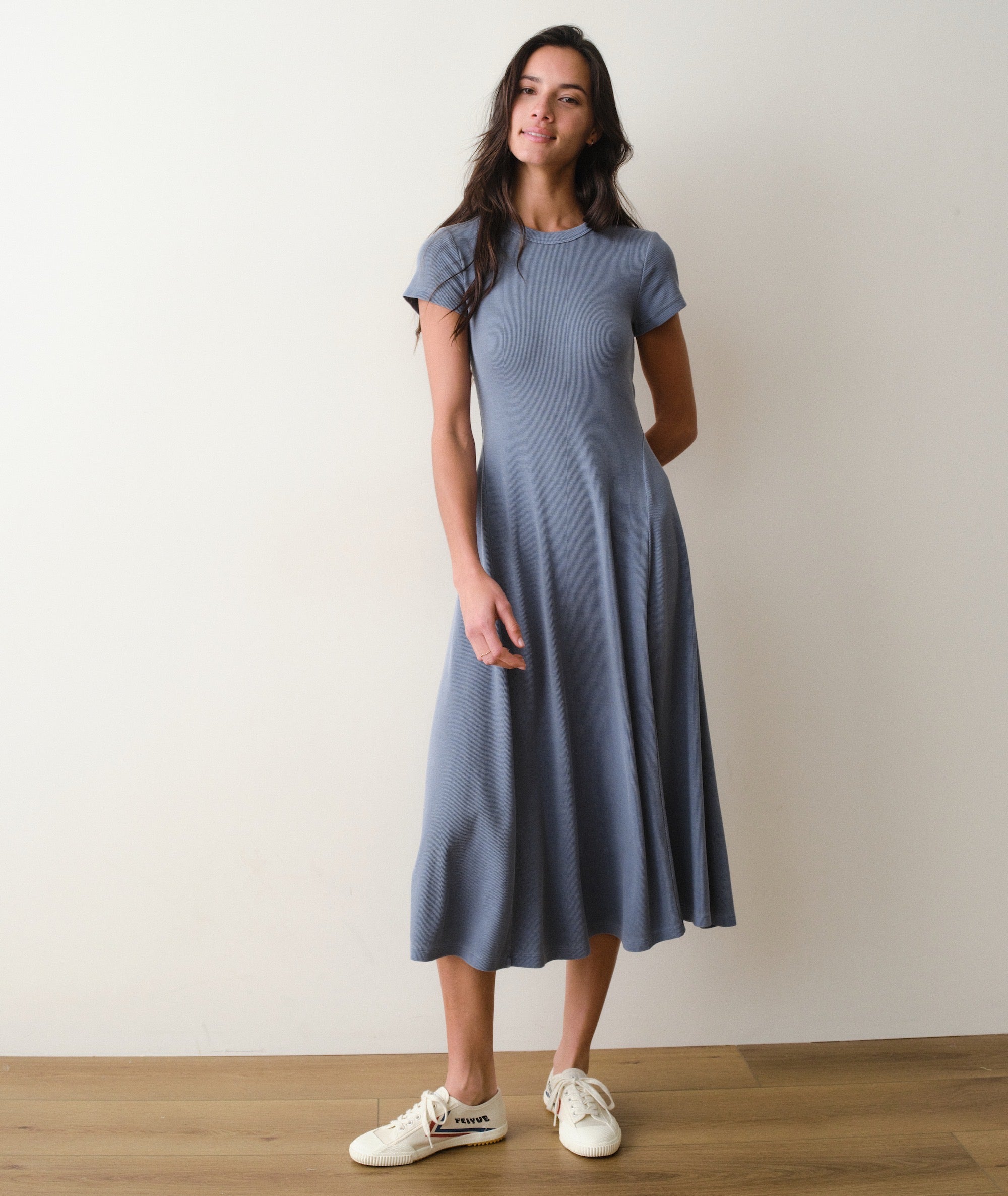 Lexi Short Sleeve Fit & Flare Midi Dress