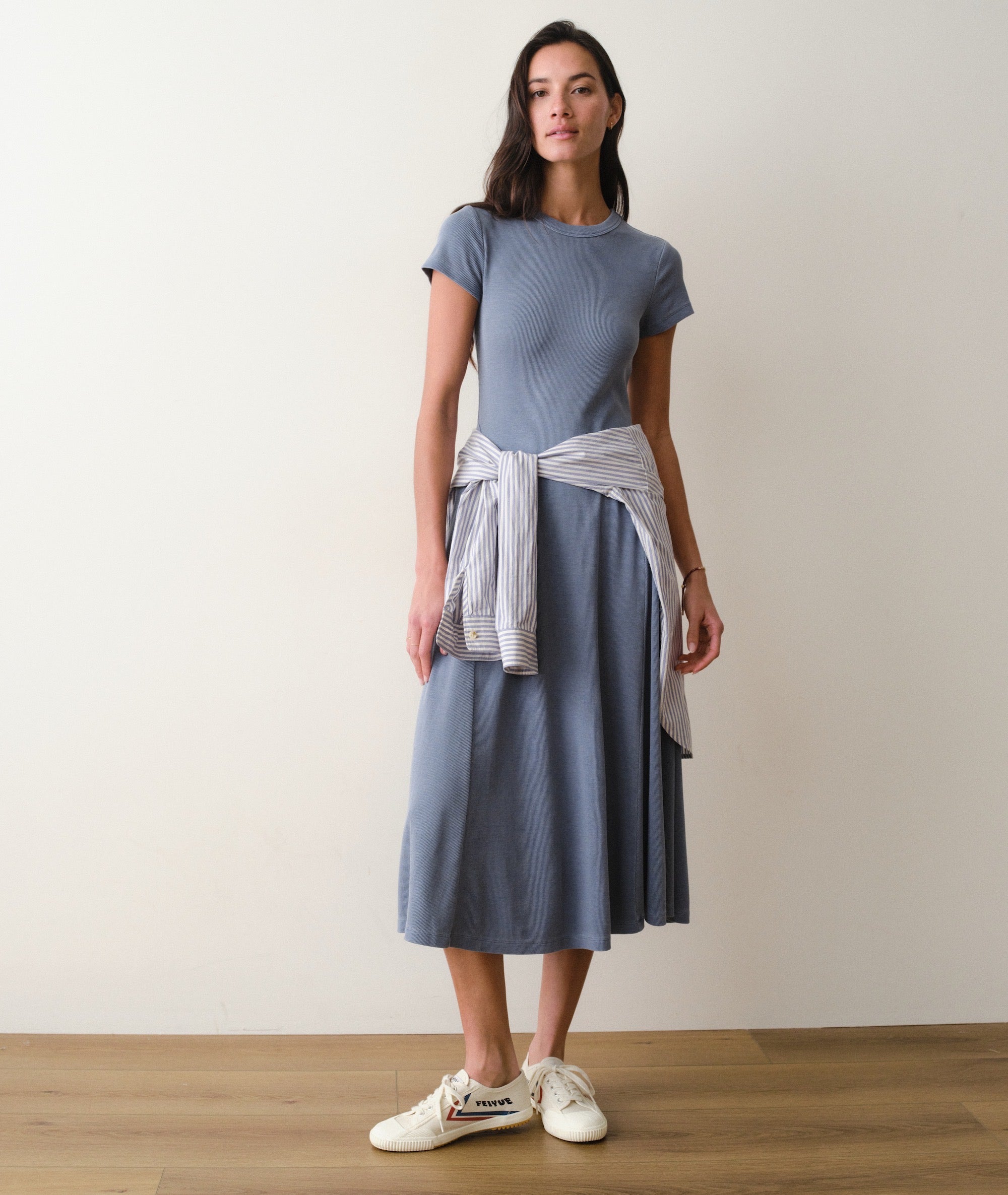 Lexi Short Sleeve Fit & Flare Midi Dress
