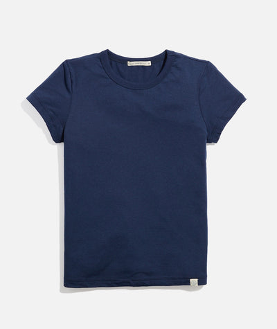 Women's Re-Spun Signature Crew in Navy