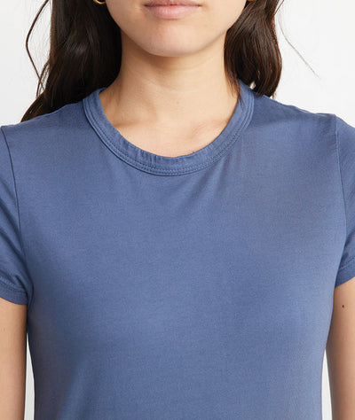 Women's Signature Crew in Faded Navy